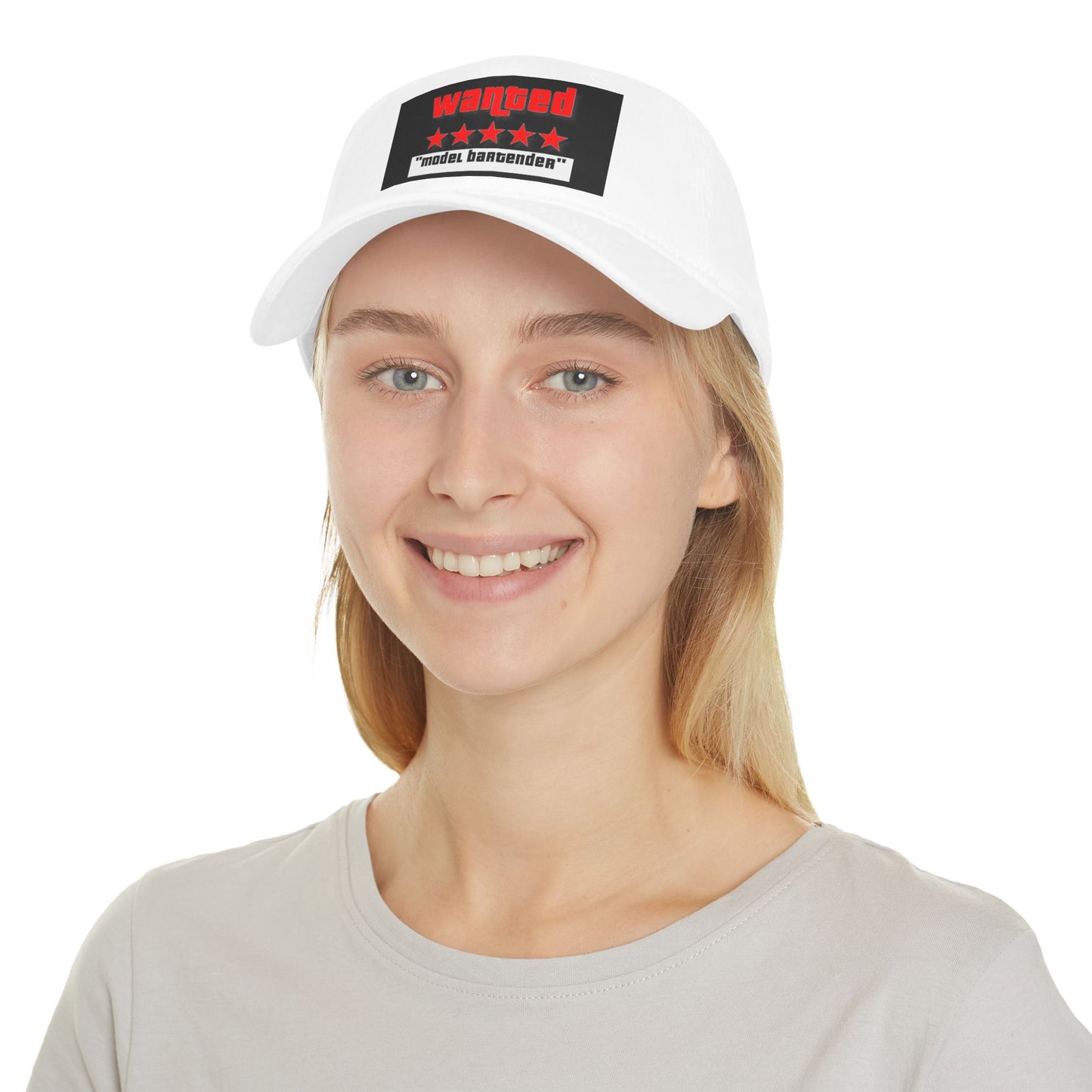 Wanted Model Bartender Cap, Stylish Baseball Hat for Bartenders, Fun Gift for Friends, Casual Accessory, Unique Red Cap
