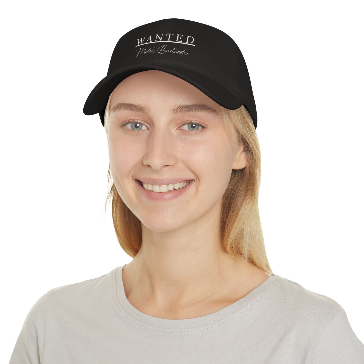 Classis Wanted Model Bartender Cap, Stylish Baseball Hat for Bartenders, Fun Gift for Friends, Casual Accessory, Unique Red Cap