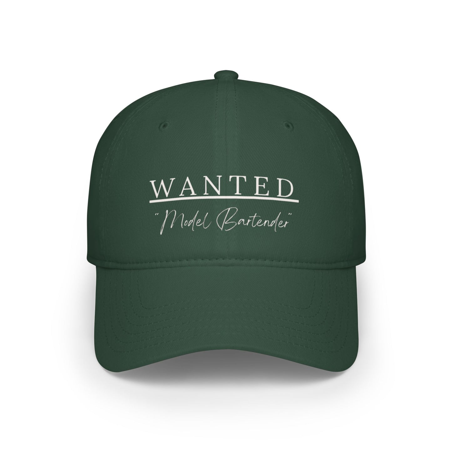 Classis Wanted Model Bartender Cap, Stylish Baseball Hat for Bartenders, Fun Gift for Friends, Casual Accessory, Unique Red Cap