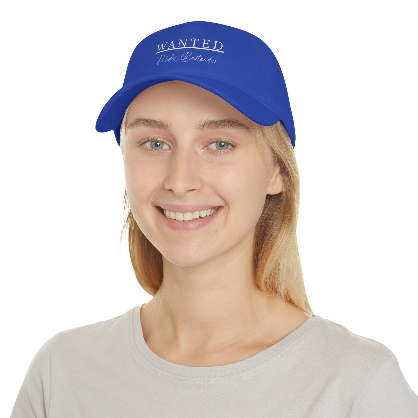 Classis Wanted Model Bartender Cap, Stylish Baseball Hat for Bartenders, Fun Gift for Friends, Casual Accessory, Unique Red Cap