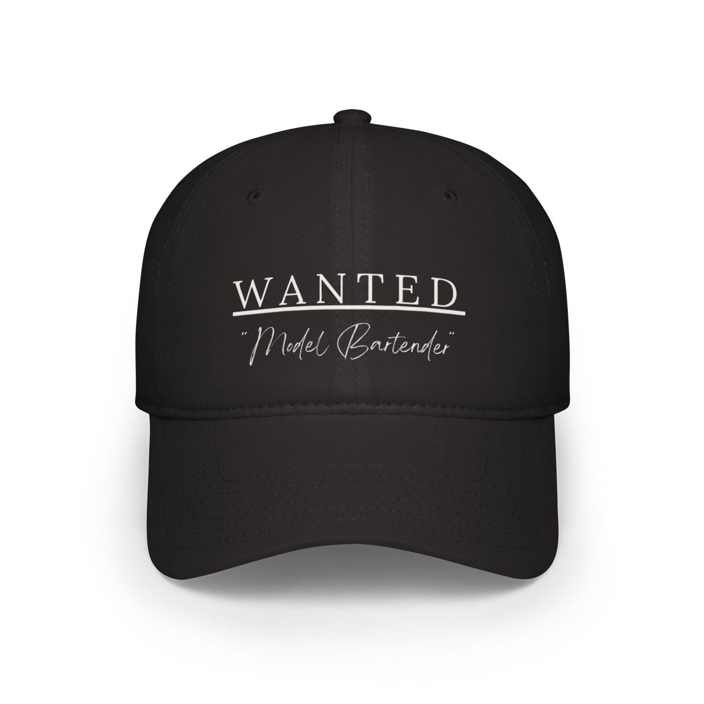 Classis Wanted Model Bartender Cap, Stylish Baseball Hat for Bartenders, Fun Gift for Friends, Casual Accessory, Unique Red Cap