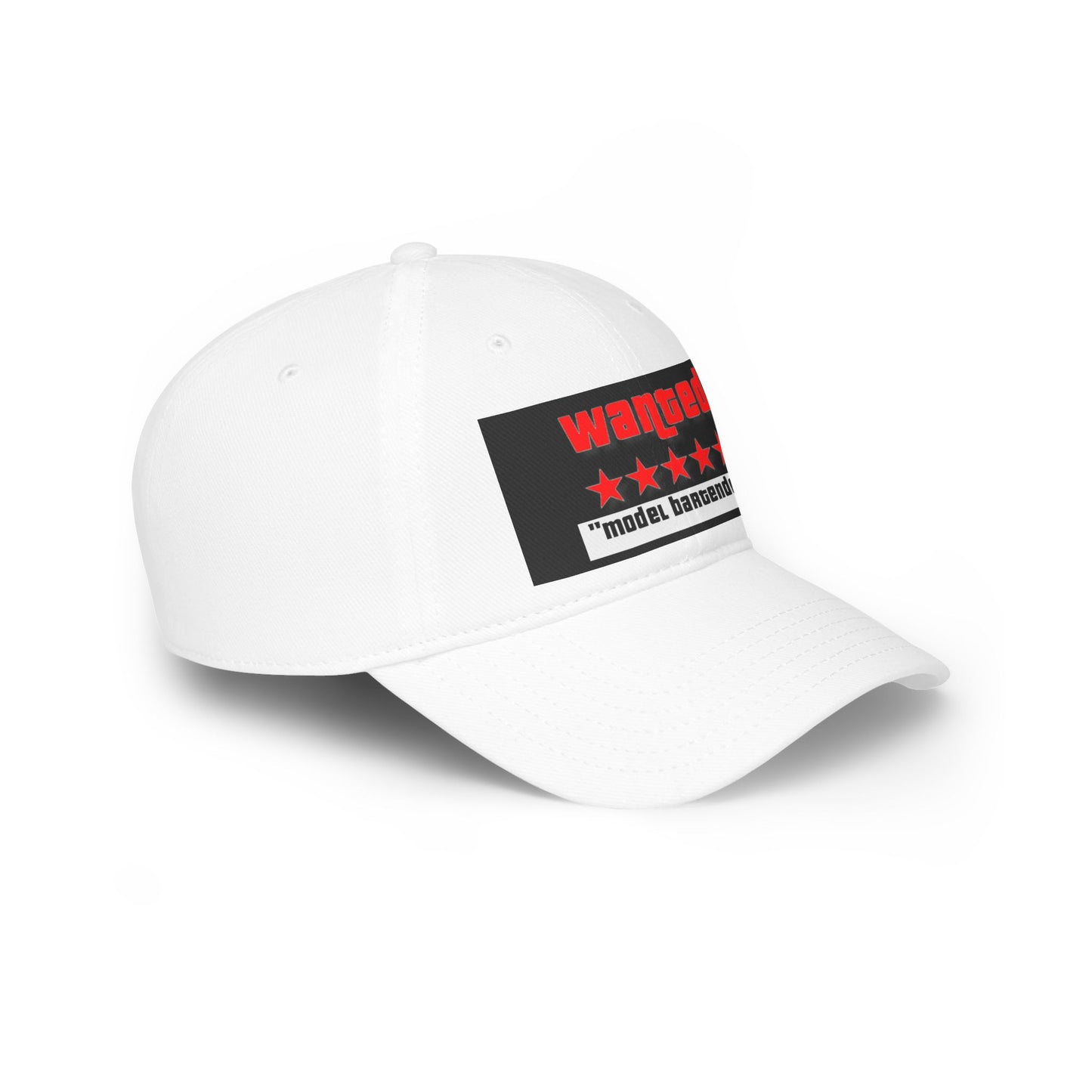 Wanted Model Bartender Cap, Stylish Baseball Hat for Bartenders, Fun Gift for Friends, Casual Accessory, Unique Red Cap