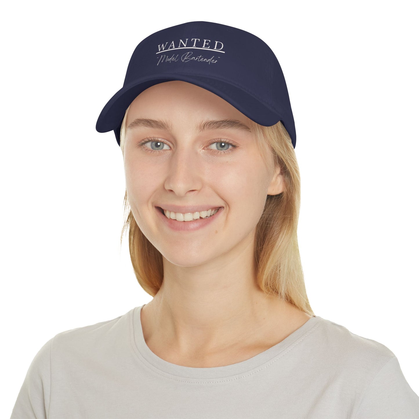 Classis Wanted Model Bartender Cap, Stylish Baseball Hat for Bartenders, Fun Gift for Friends, Casual Accessory, Unique Red Cap
