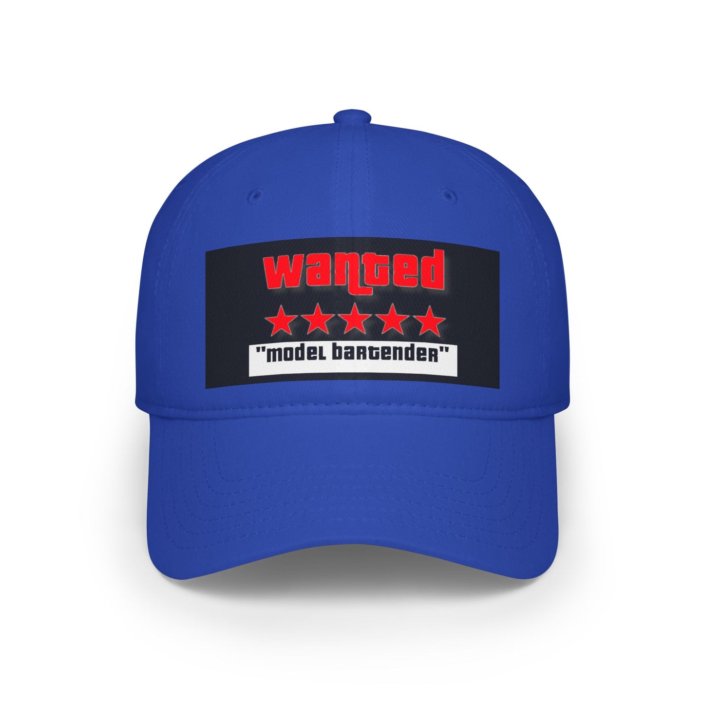 Wanted Model Bartender Cap, Stylish Baseball Hat for Bartenders, Fun Gift for Friends, Casual Accessory, Unique Red Cap