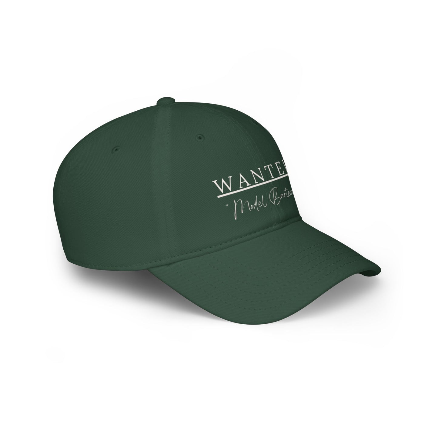 Classis Wanted Model Bartender Cap, Stylish Baseball Hat for Bartenders, Fun Gift for Friends, Casual Accessory, Unique Red Cap