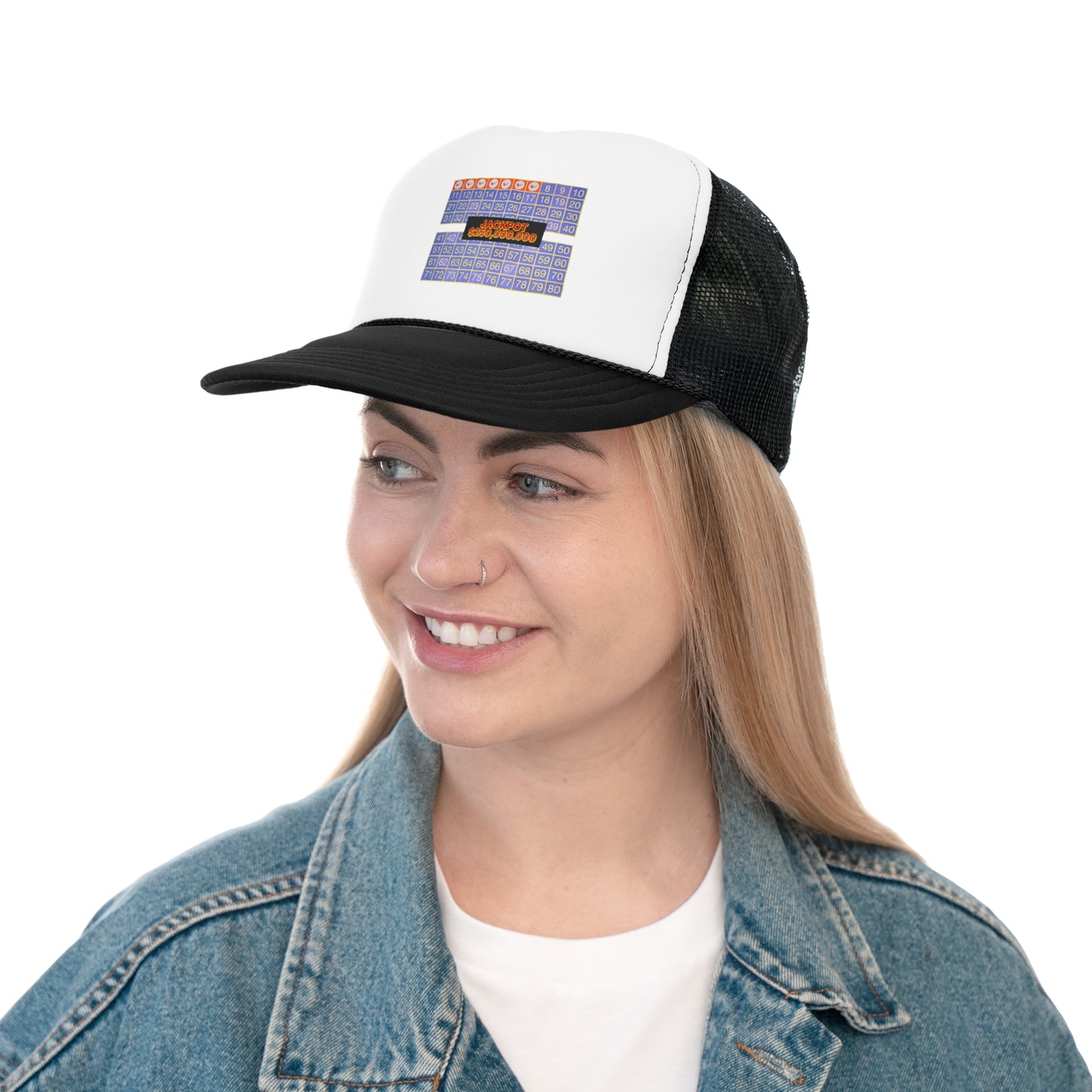 Retro Loaded 7 Spot, Trucker Cap, Vintage Bingo Theme Hat, Fun Carnival Headwear, Great for Bingo Lovers, Perfect Gift for Game Nights
