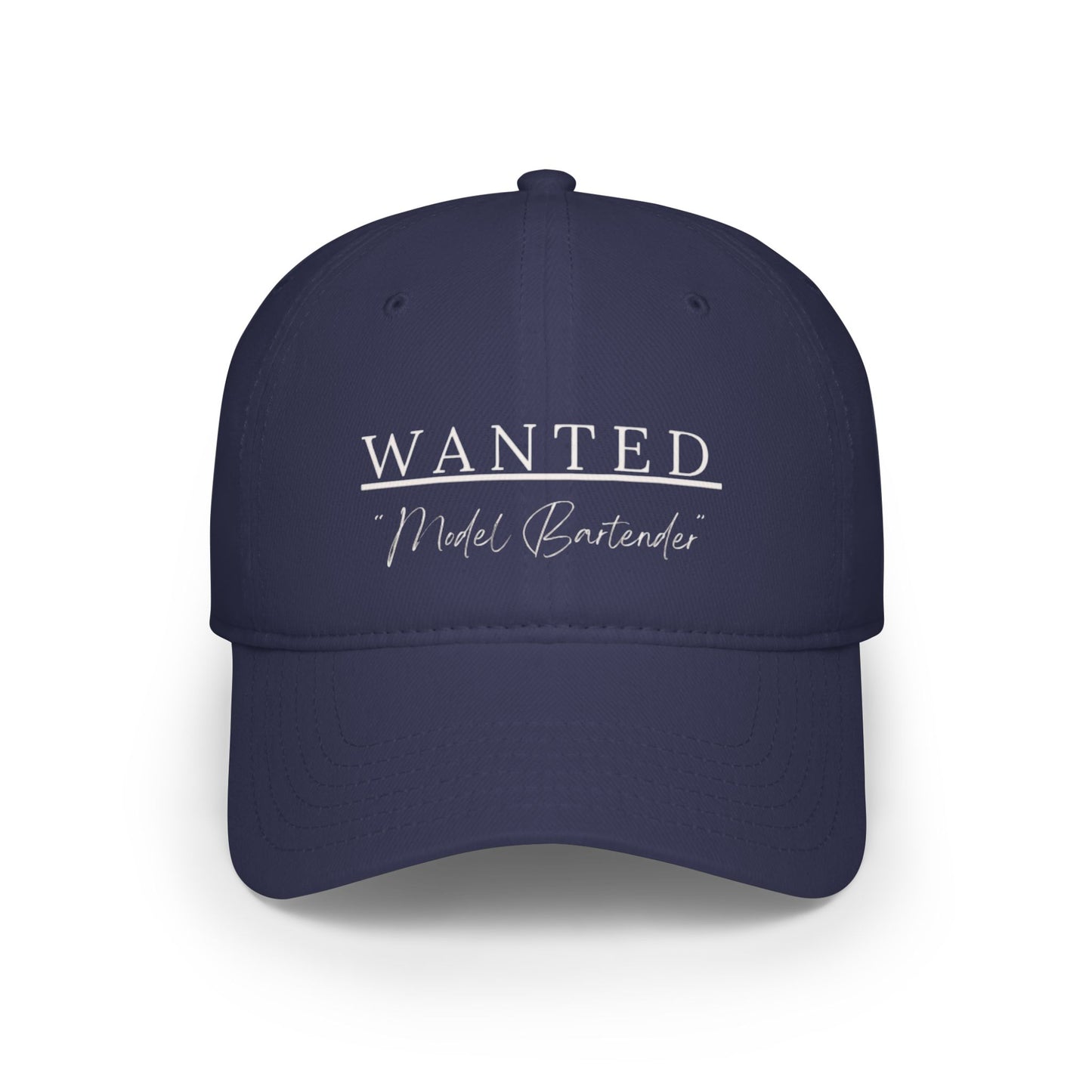 Classis Wanted Model Bartender Cap, Stylish Baseball Hat for Bartenders, Fun Gift for Friends, Casual Accessory, Unique Red Cap
