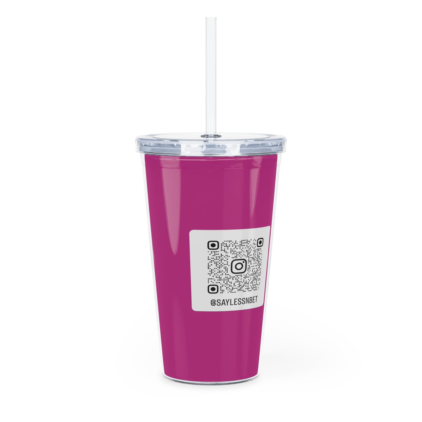 Plastic Tumbler with Straw