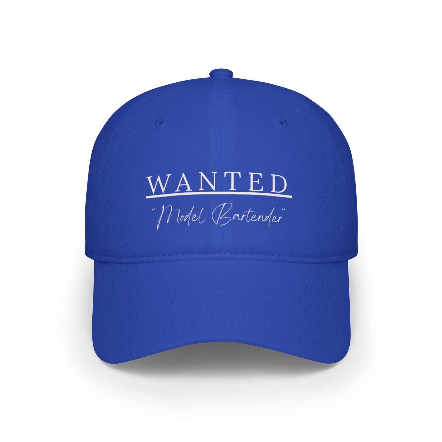 Classis Wanted Model Bartender Cap, Stylish Baseball Hat for Bartenders, Fun Gift for Friends, Casual Accessory, Unique Red Cap