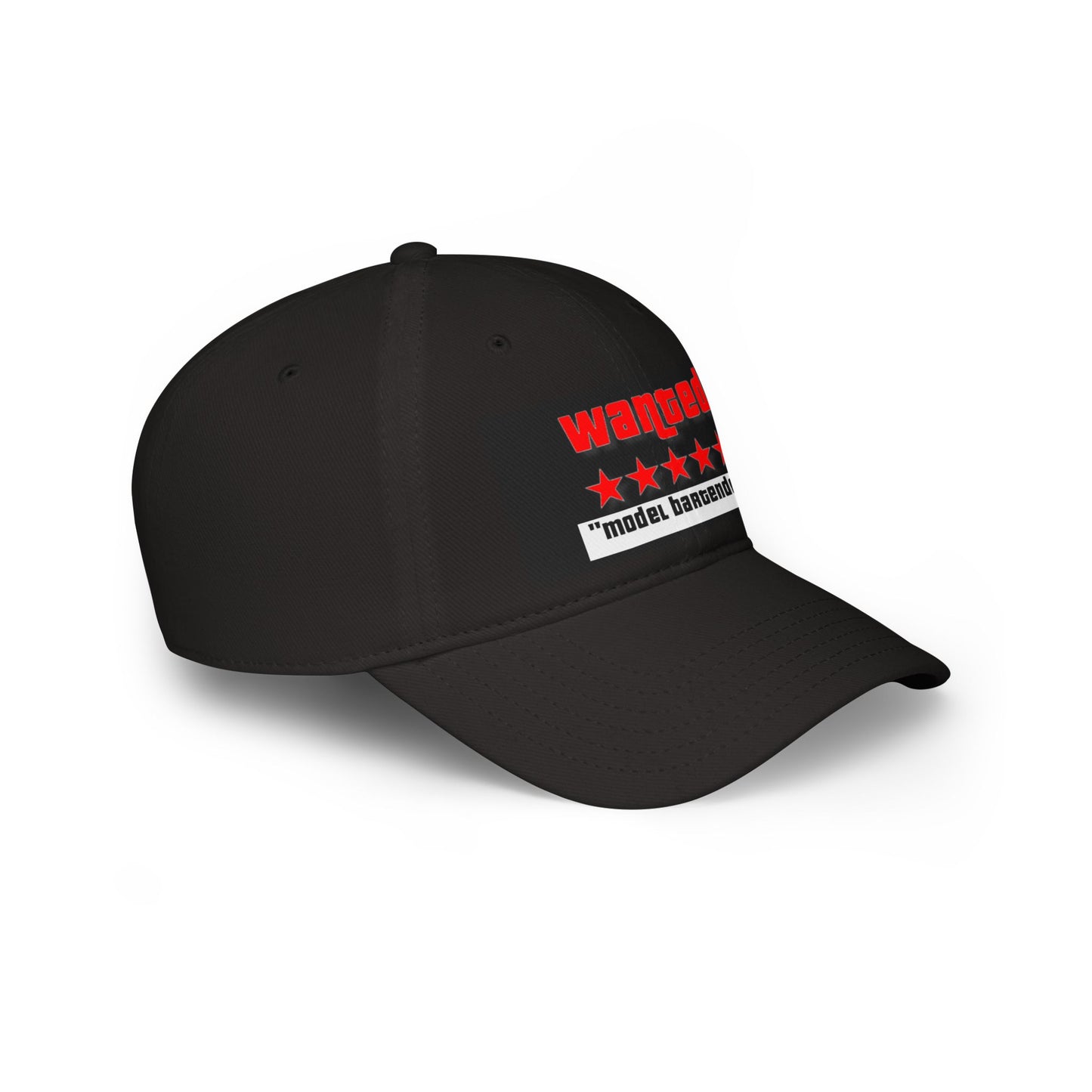 Wanted Model Bartender Cap, Stylish Baseball Hat for Bartenders, Fun Gift for Friends, Casual Accessory, Unique Red Cap