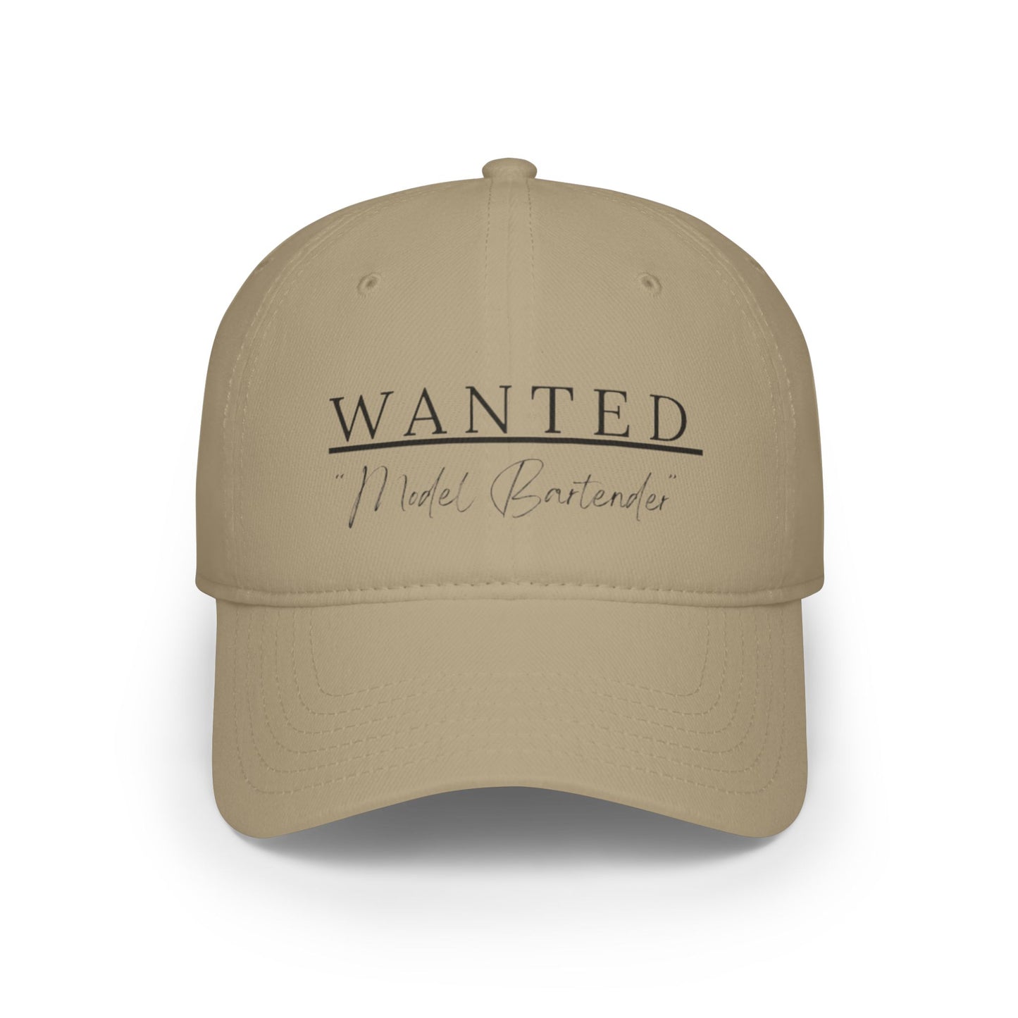 Classic Model Bartender Cap, Stylish Baseball Hat for Bartenders, Fun Gift for Friends, Casual Accessory, Unique Red Cap