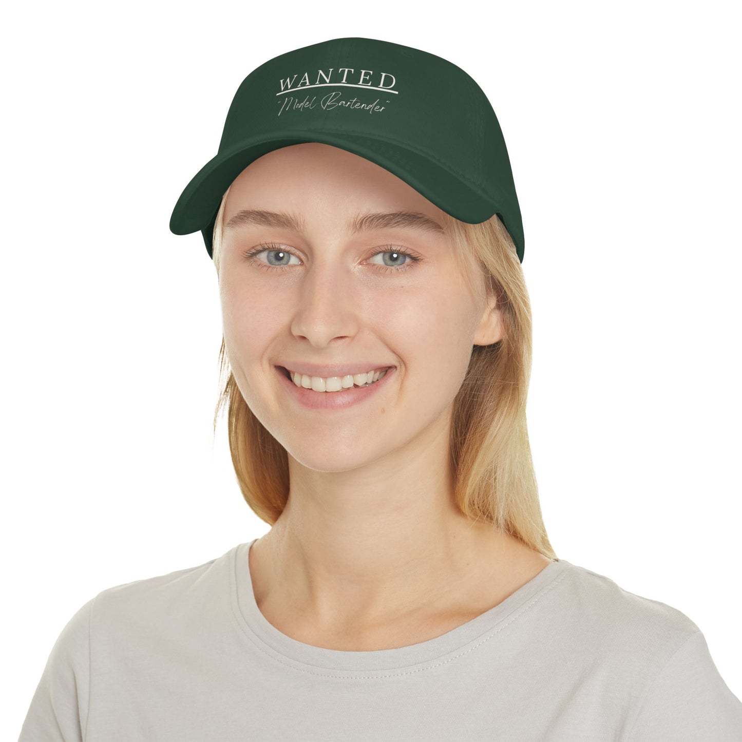 Classis Wanted Model Bartender Cap, Stylish Baseball Hat for Bartenders, Fun Gift for Friends, Casual Accessory, Unique Red Cap