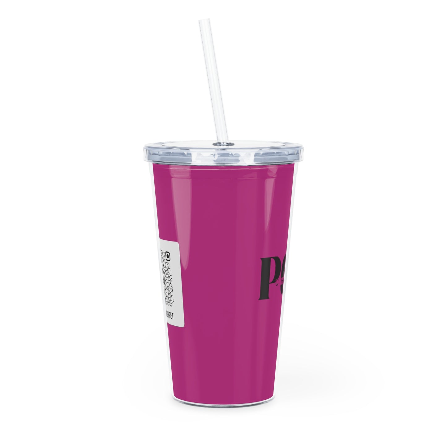 Plastic Tumbler with Straw