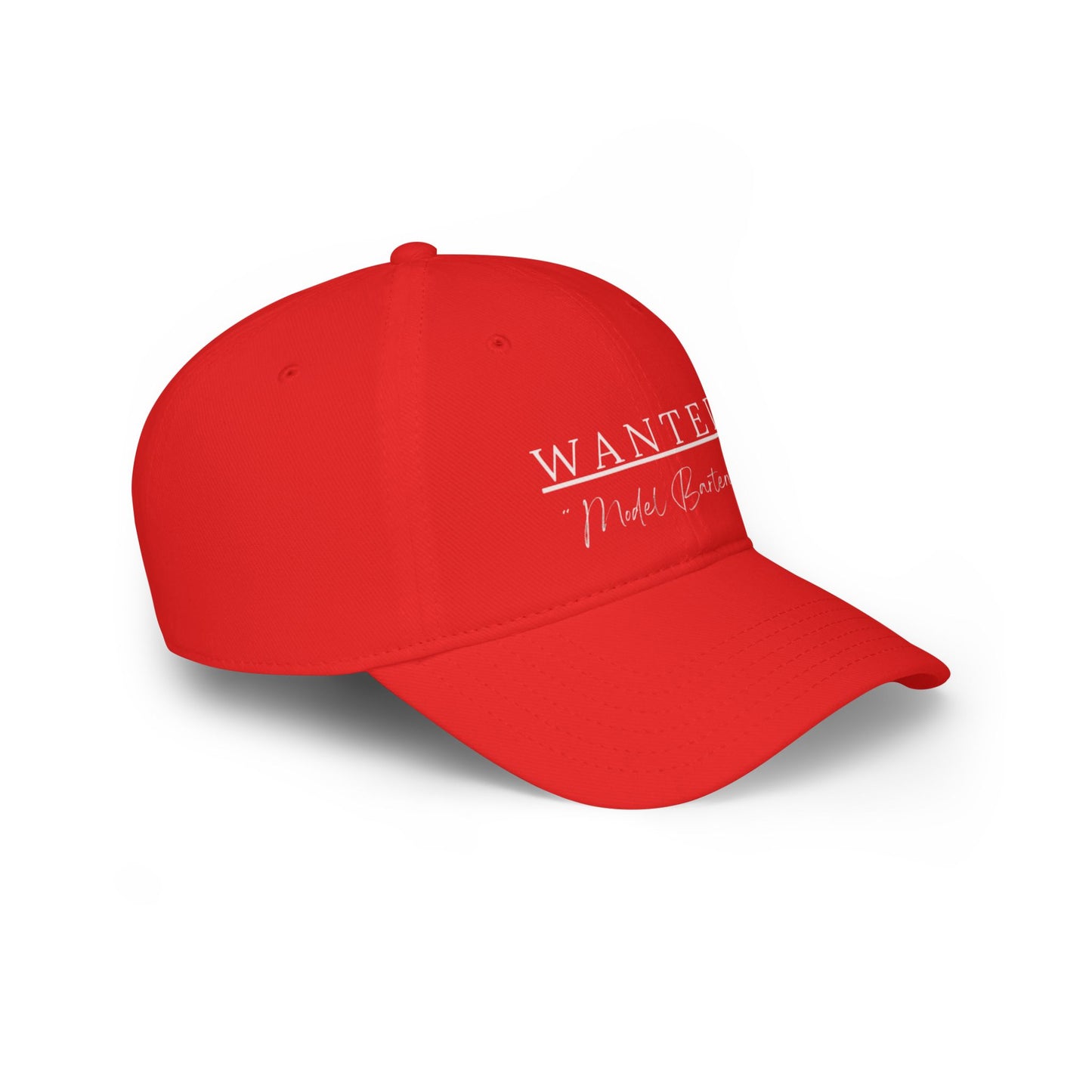 Classis Wanted Model Bartender Cap, Stylish Baseball Hat for Bartenders, Fun Gift for Friends, Casual Accessory, Unique Red Cap