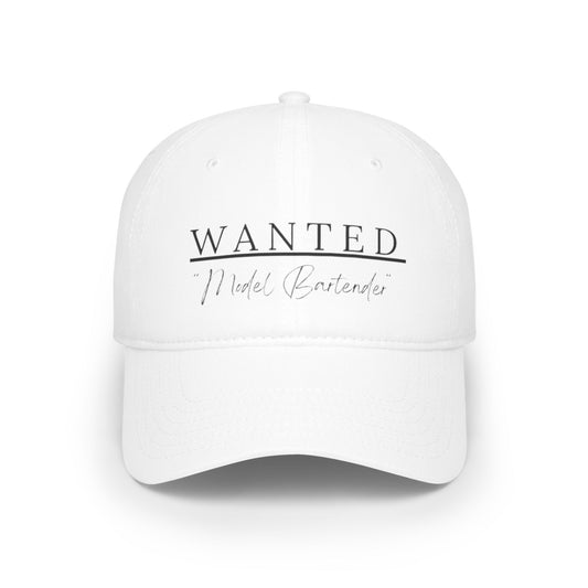 Classic Model Bartender Cap, Stylish Baseball Hat for Bartenders, Fun Gift for Friends, Casual Accessory, Unique Red Cap