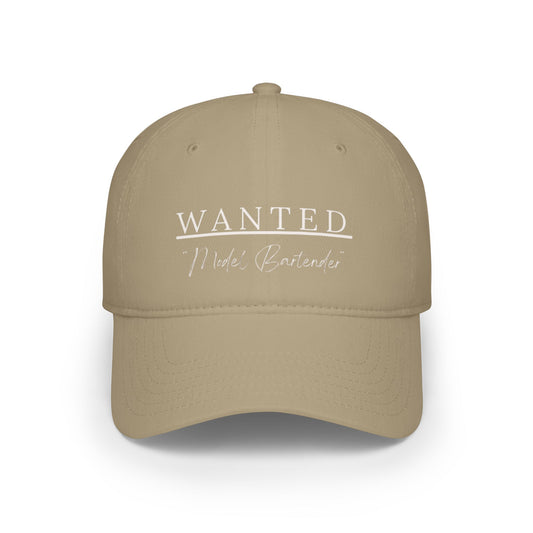 Classis Wanted Model Bartender Cap, Stylish Baseball Hat for Bartenders, Fun Gift for Friends, Casual Accessory, Unique Red Cap