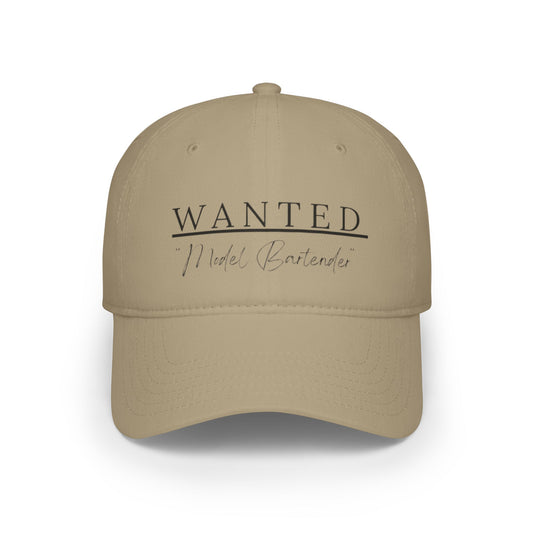 Classic Model Bartender Cap, Stylish Baseball Hat for Bartenders, Fun Gift for Friends, Casual Accessory, Unique Red Cap