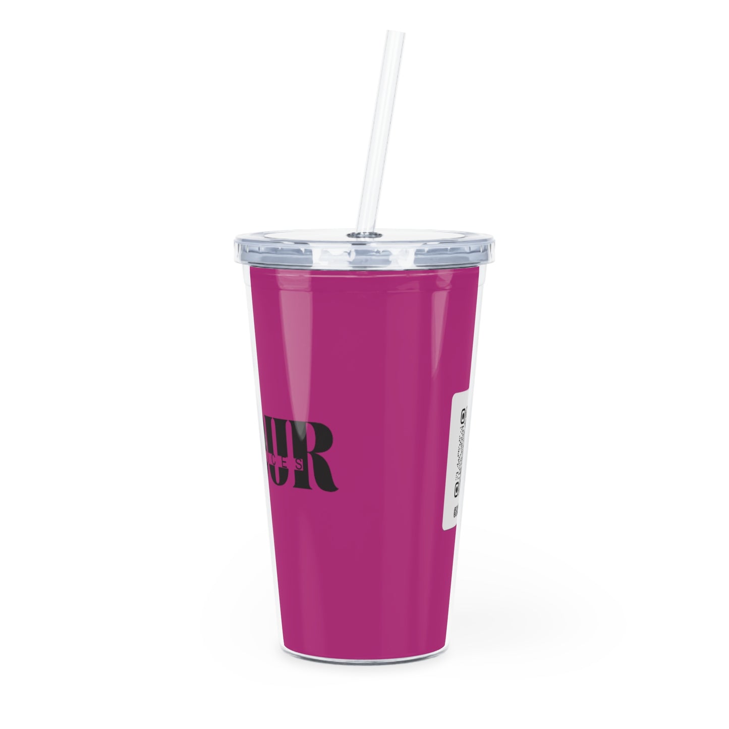 Plastic Tumbler with Straw